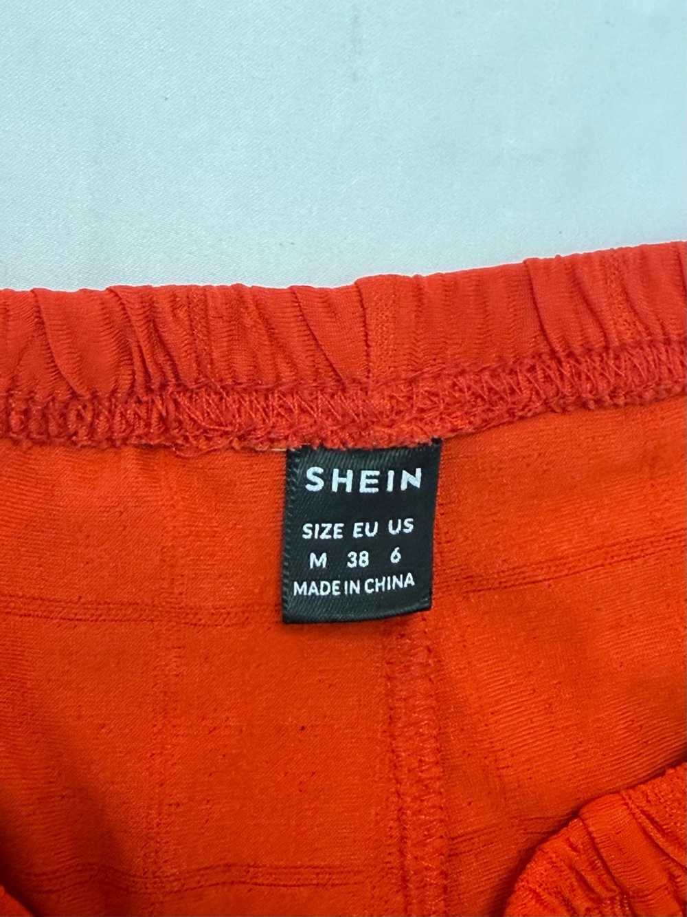 Shein Red Ruched Shorts - Picture 3 of 3